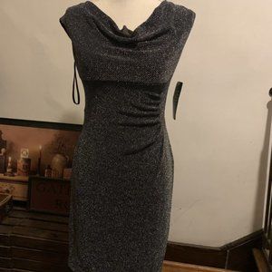 NWT Lauren Ralph Lauren Petite Metallic Cowl-Neck Dress Size 6P